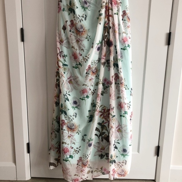 FLORAL Dress, Sleeveless, Size 16, New With Tags, Teal Colour, No Alterations - Picture 7 of 16